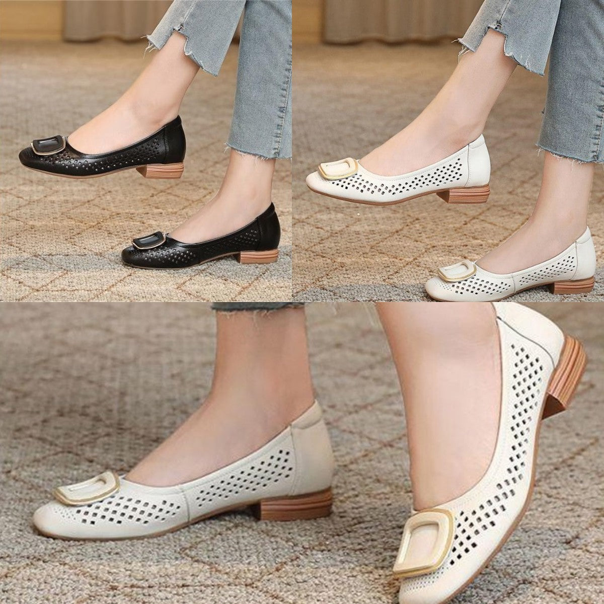 【35-40】2025 Primăvara Vara Soft Bottom Casual Casual Shallow Mouth Pantofi pentru femei